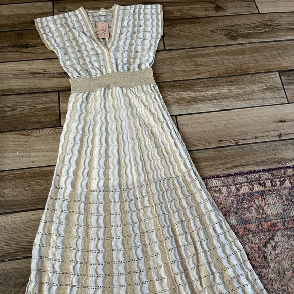 sublini Women's Dress P beige White Gold new with tags - Picture 1 of 5